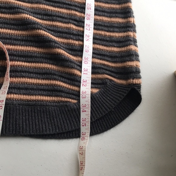 Ripe Knit Tunic Sweater Dress gray tan striped Medium - Picture 10 of 11